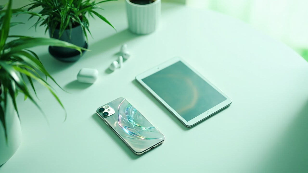 运行 iOS 27 公测版的 iPhone 主屏幕,展示更新后的 Liquid Glass 设计与 Siri AI 入口
